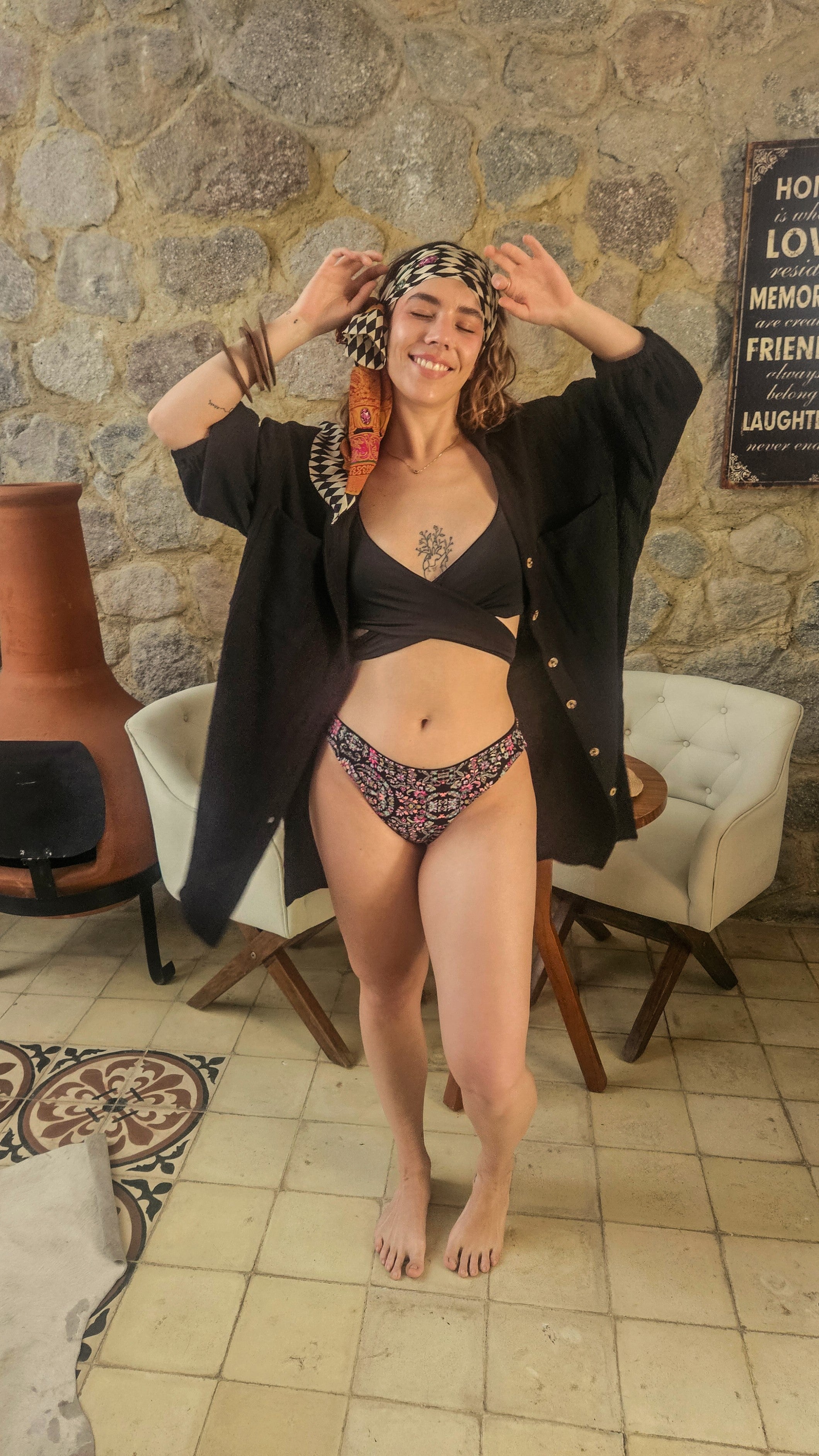 Bikini reverrsible negro o estampado