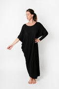 Vestido largo drapeado ML